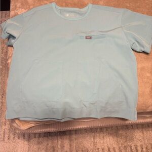 Figs Seaglass Crewneck Scrub Top